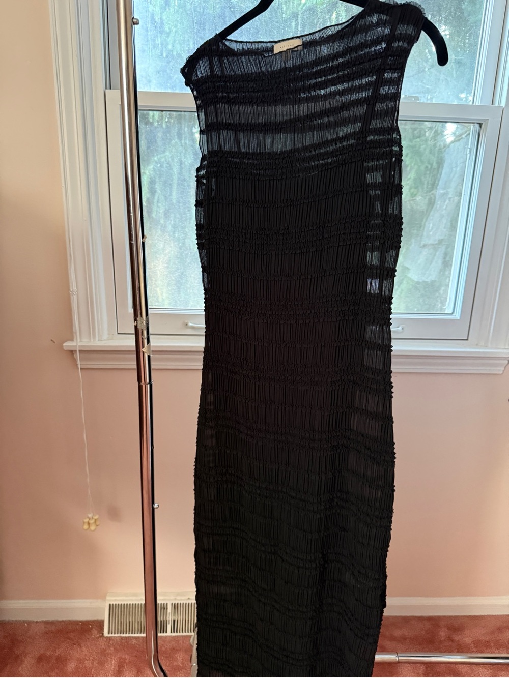 Black Ankle Length Fitted Dress by All Row